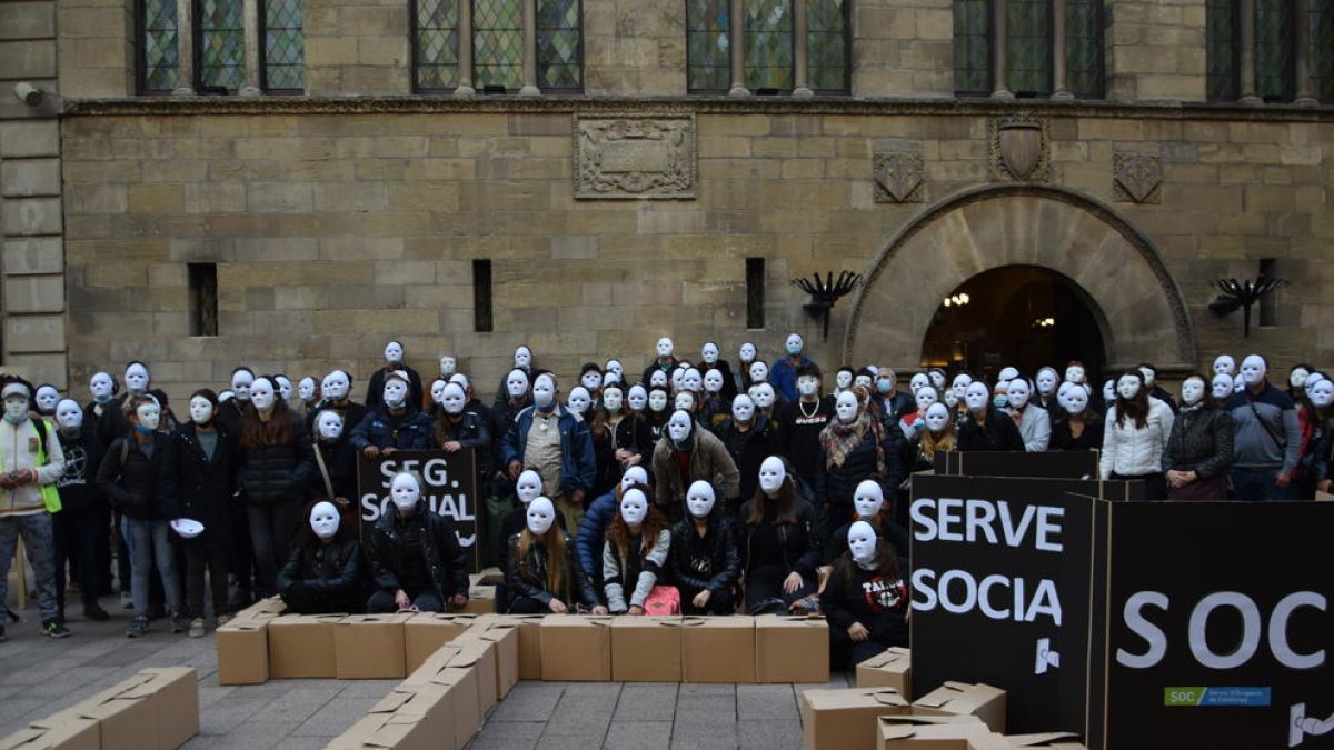 Iniciativa a Lleida en el Dia de les Persones sense Llar, el 2021.