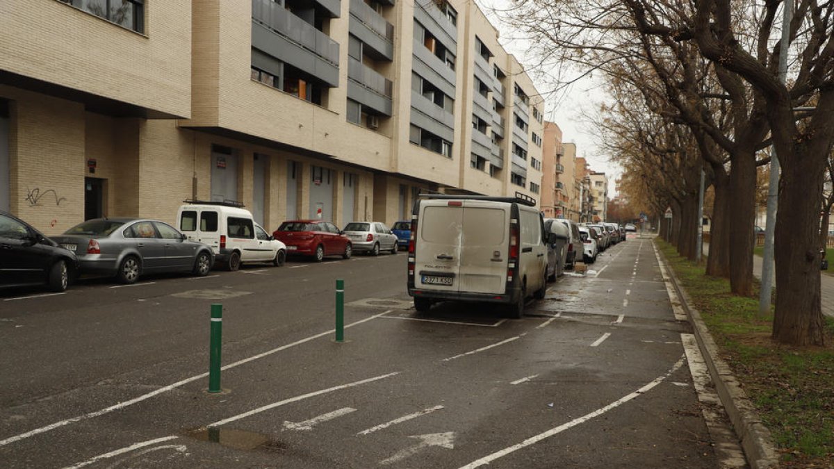 Imagen del tramo de la calle Penedès reformada. 