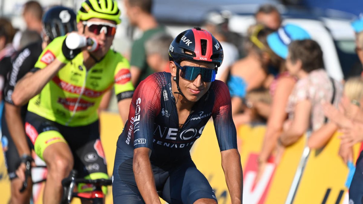 El colombiano participó ayer en el Tour de Dinamarca.