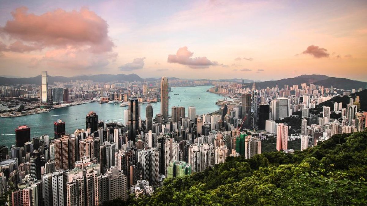 Vista aèria de la ciutat de Hong Kong.