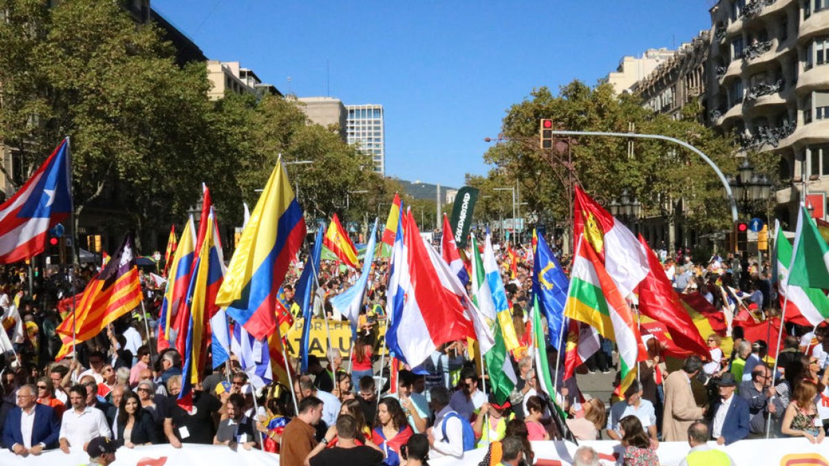 Una imatge de la mobilització a Barcelona.
