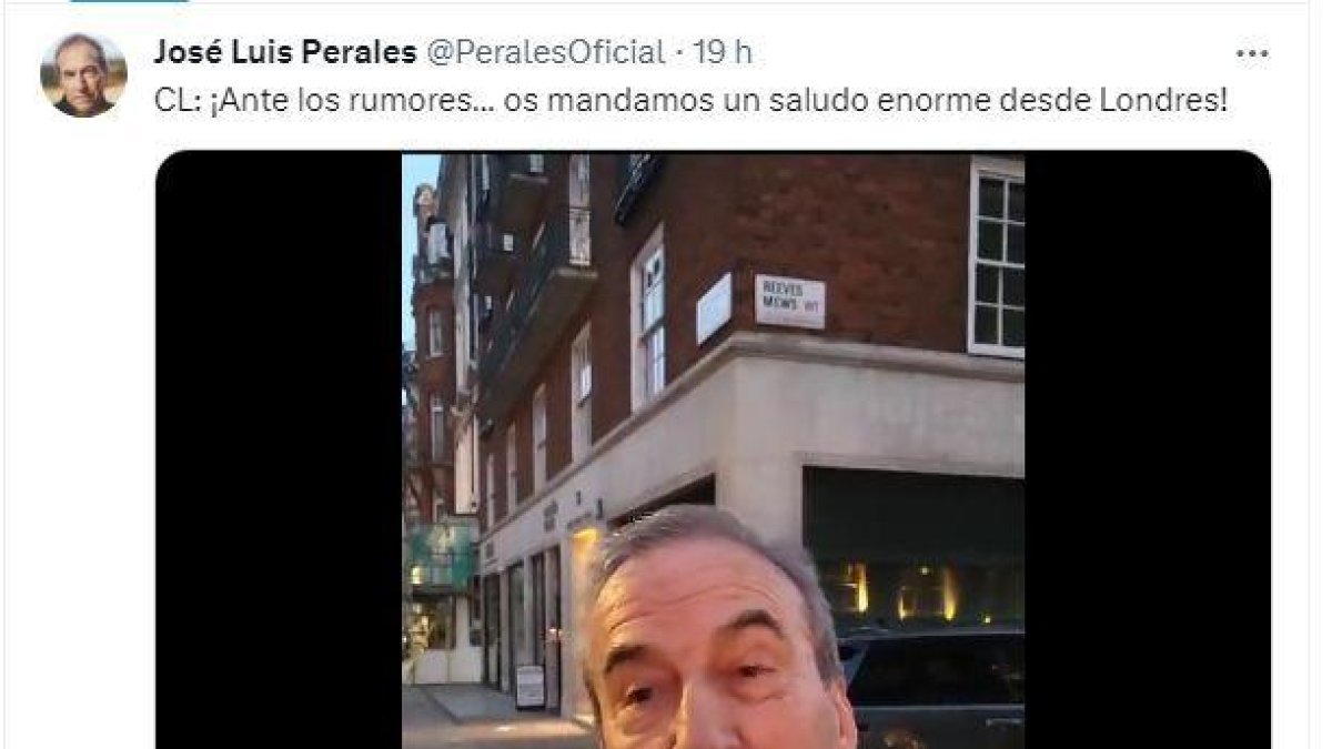 José Luis Perales ha penjat un vídeo desmentint la seua mort.