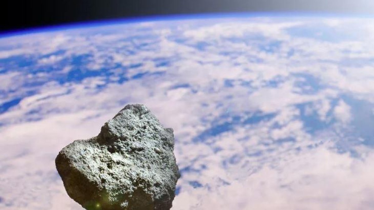 Un asteroide acercándose a la Tierra.