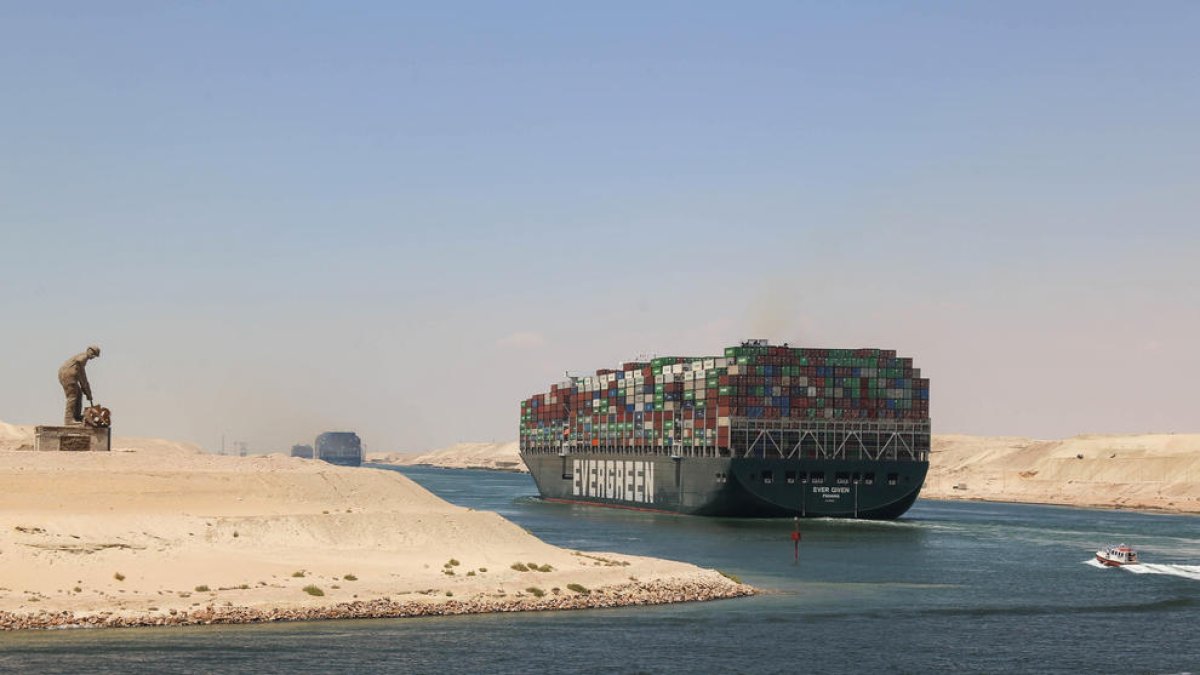 Imatge d'arxiu del canal de Suez.