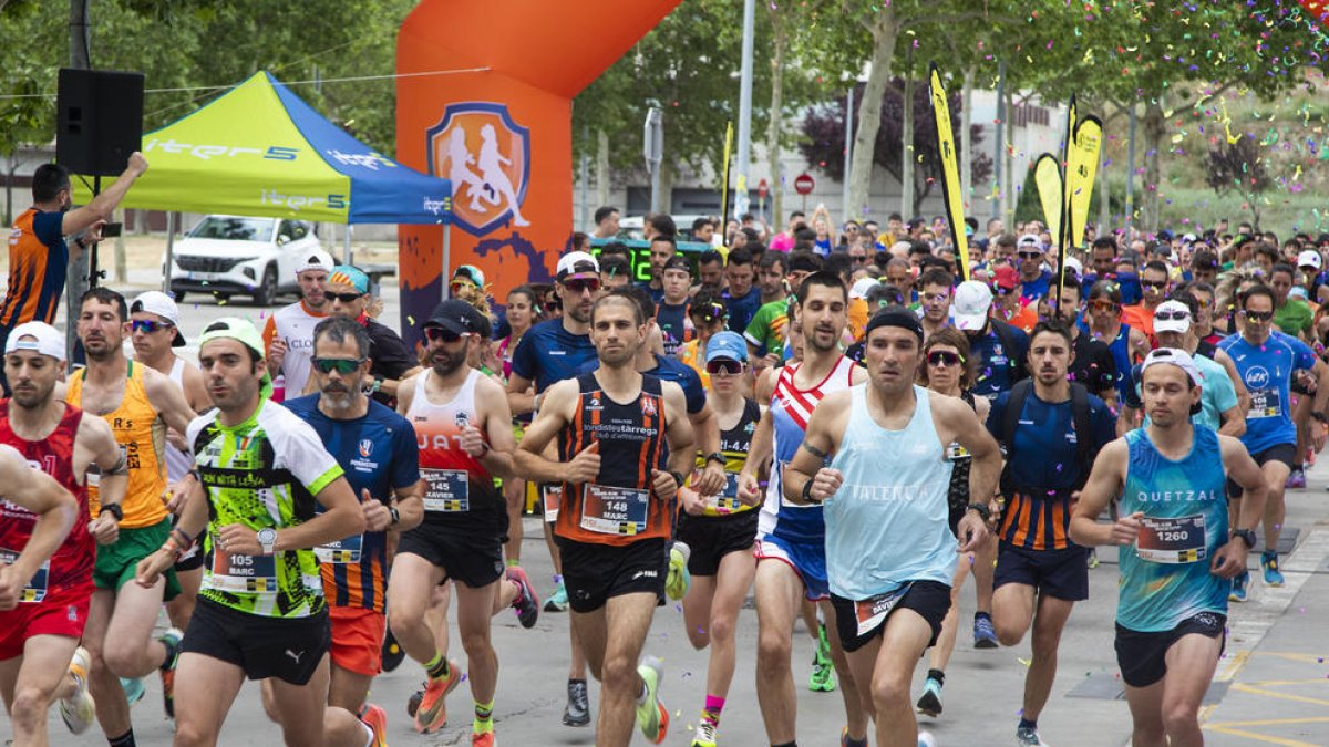 Un moment de la sortida de la carrera de Tàrrega, una cita ja clàssica al calendari de Ponent.