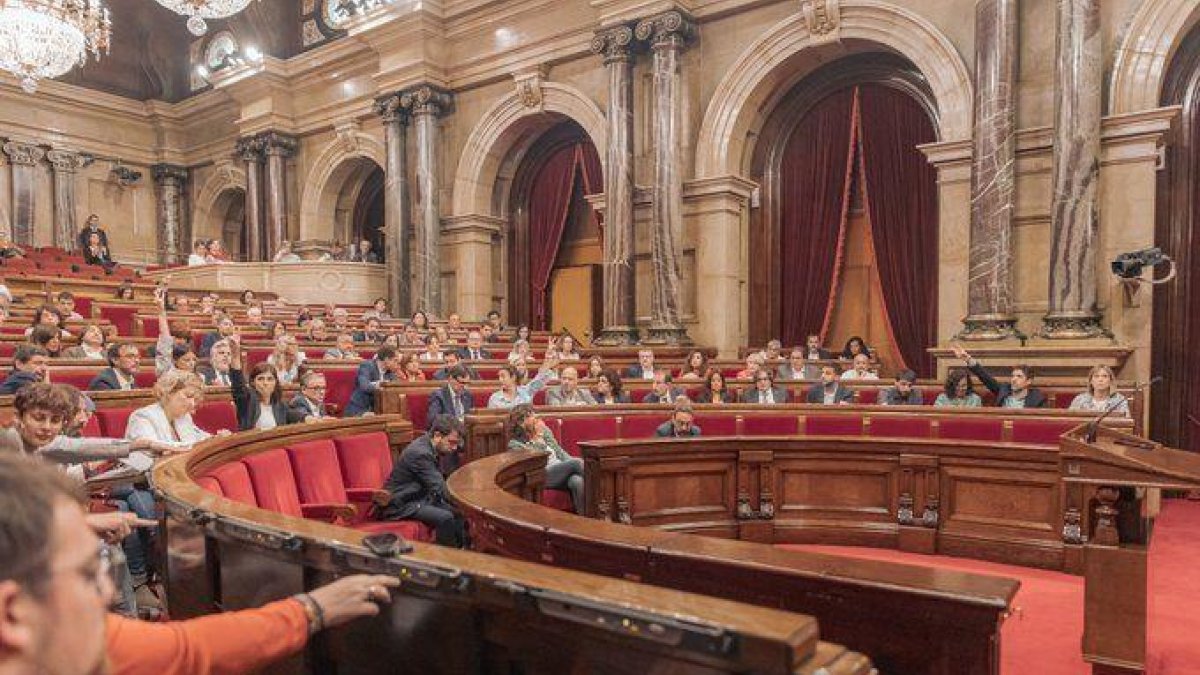 Imagen de archivo de un pleno del Parlament de Catalunya.