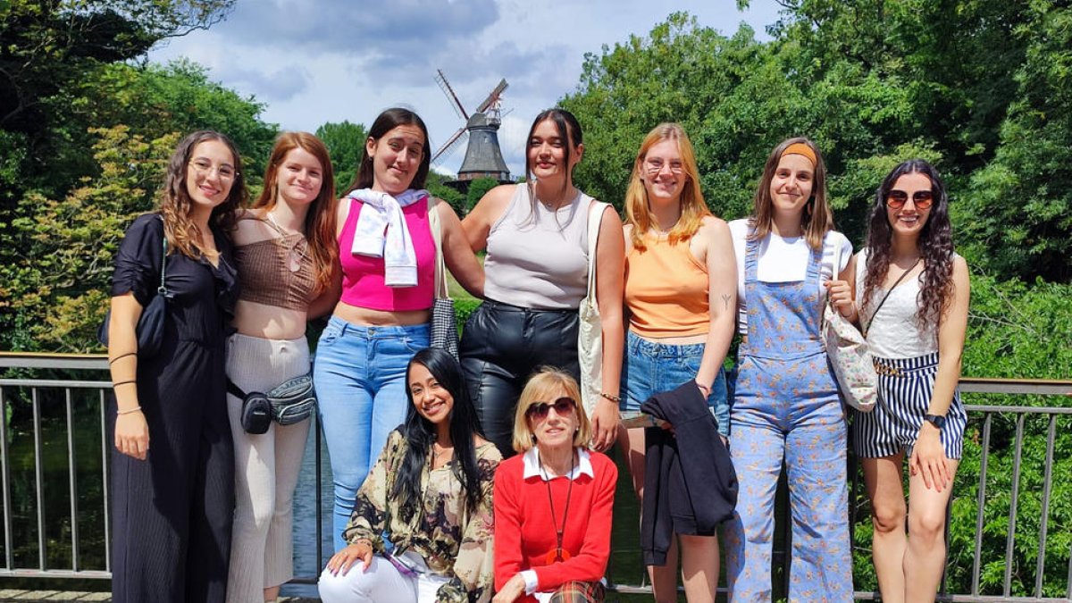 Las participantes en el Erasmus BIP de la facultad de Educación, en la ciudad alemana de Vechta.