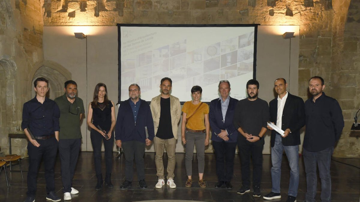 Acto de entrega de los premios celebrado ayer en la sala de la Canonja de la Seu Vella. 