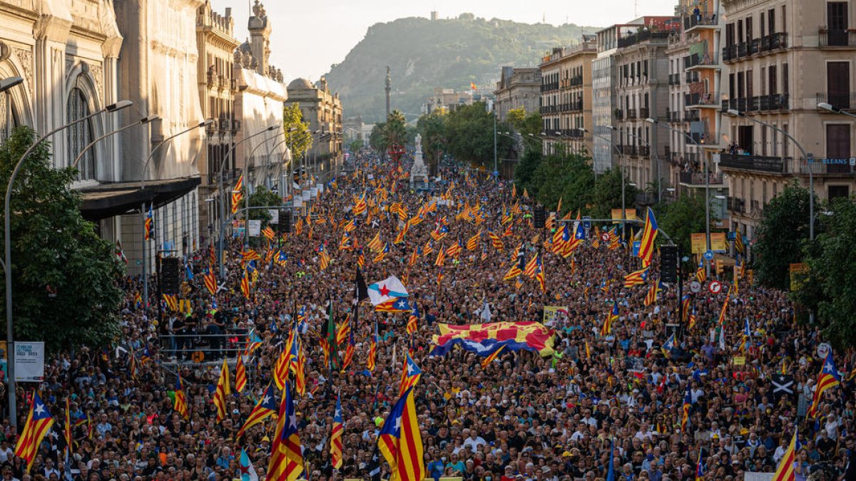 Participantes en la Diada de 2022 en Barcelona.