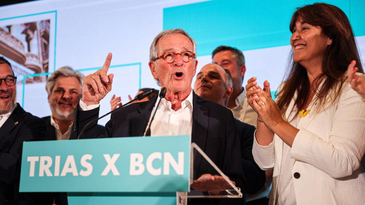 Xavier Trias, després de la seua victòria a les eleccions del 28-M.