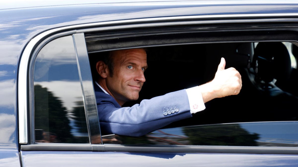 Emmanuel Macron, ahir confiat en la victòria.