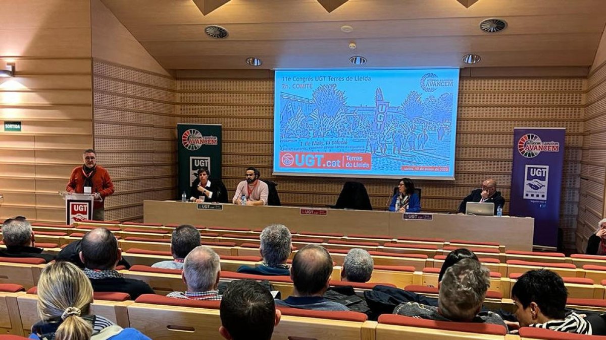 Imagen del comité territorial de UGT celebrado ayer en Lleida.