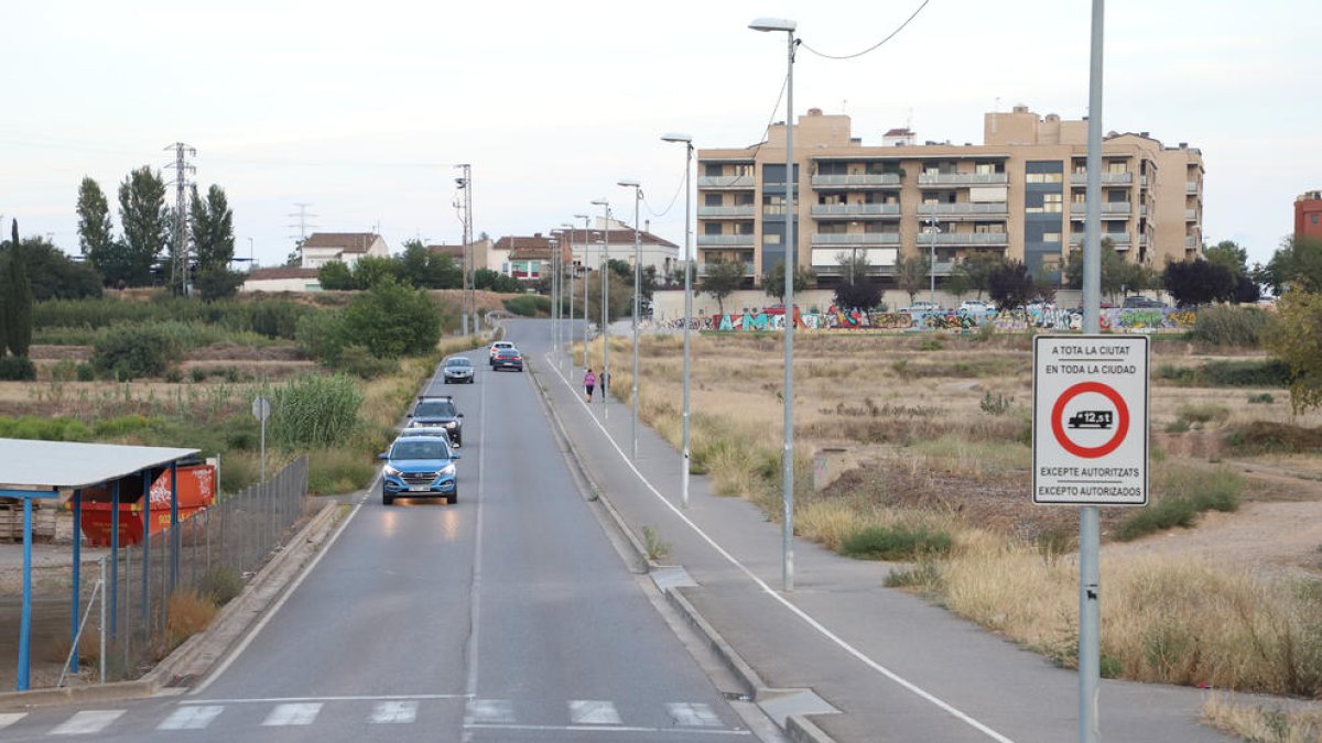Vista del vial Víctor Torres, situat entre la carretera LL-11 i l’avinguda de Palauet de la Bordeta.