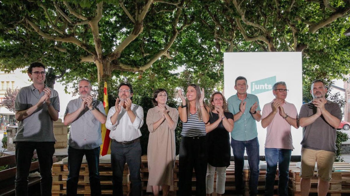 Imagen del acto de campaña que Junts celebró ayer en Tremp. 