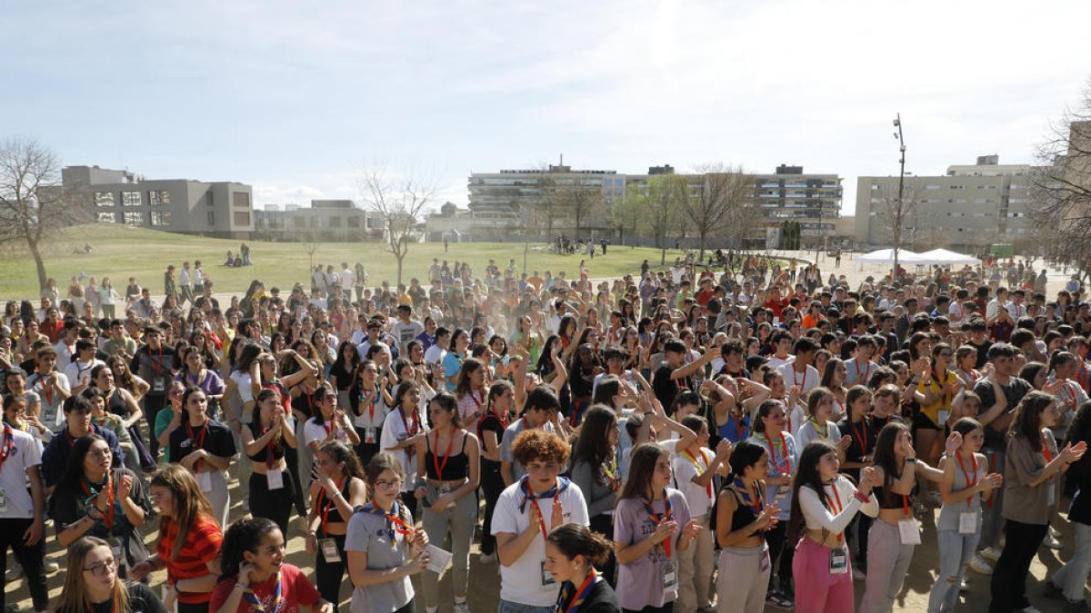 Los jóvenes pasaron la mañana de ayer disfrutando en el campus de Cappont de la UdL.