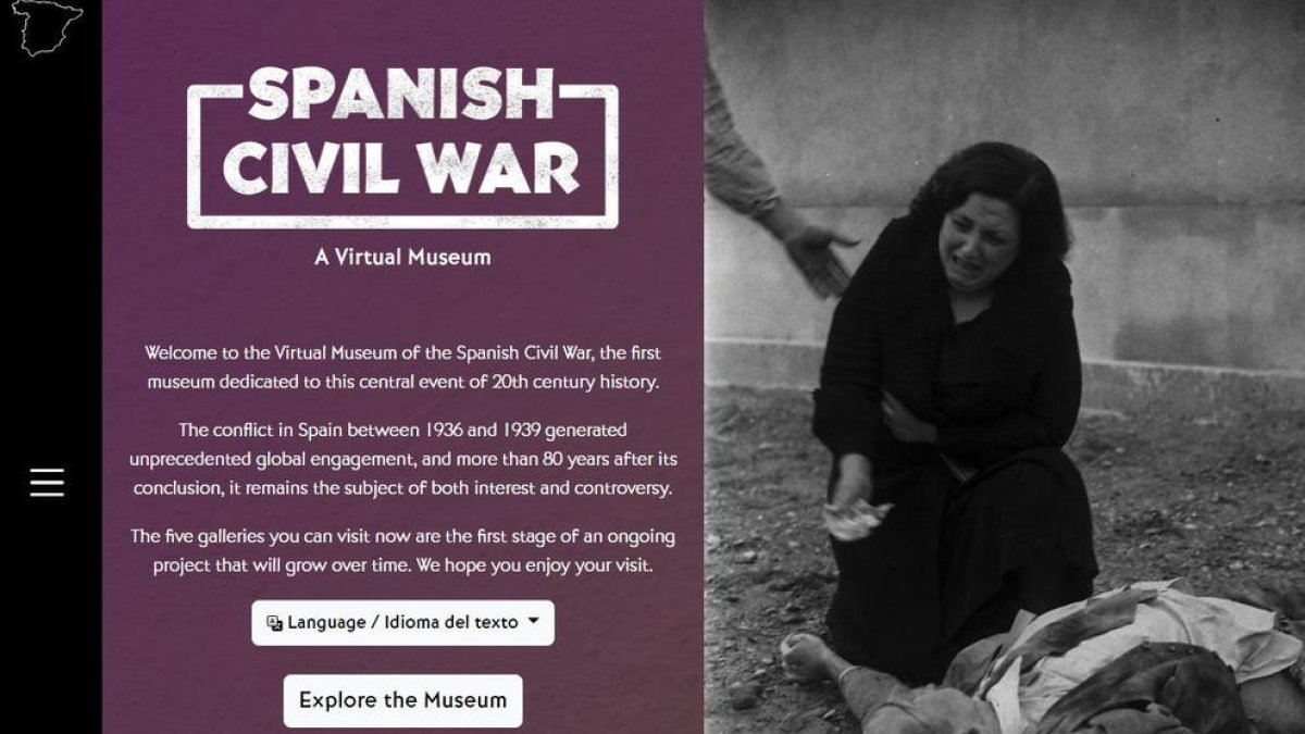 La portada del web del museu virtual sobre la Guerra Civil espanyola.