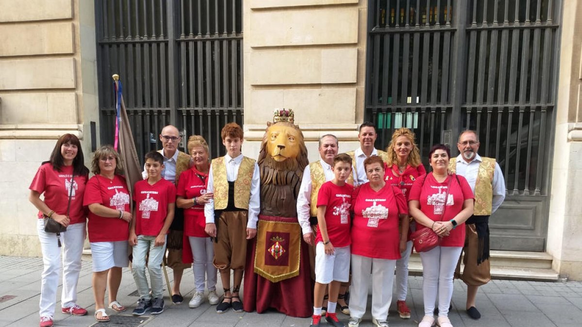 El Lleó de Lleida, del Grup Cultural Garrigues, uno de los participantes en el Aplec Internacional.