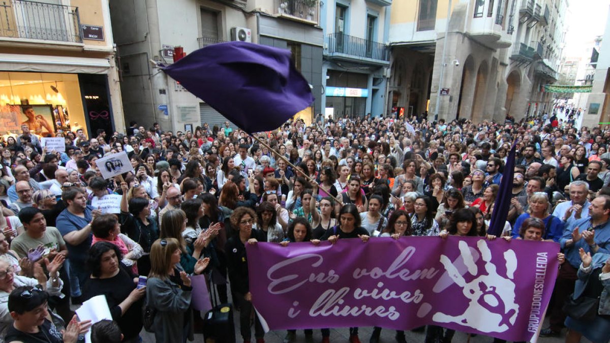 Imagen de archivo de una protesta contra la violencia sexual. 