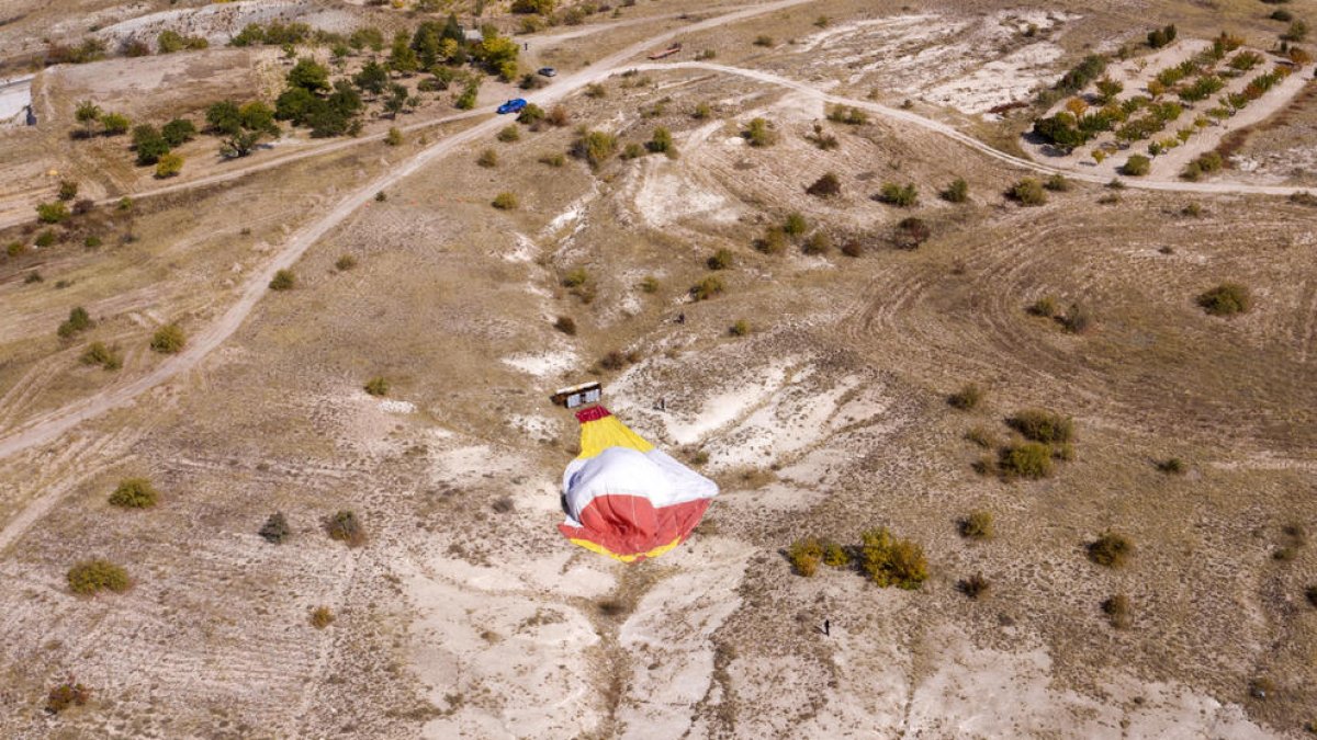 Imagen del globo accidentado en la región turca de Capadocia.