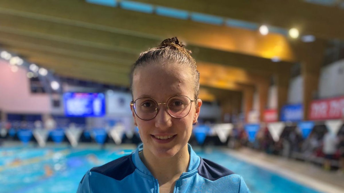 Paula Juste, con las medallas de la jornada.