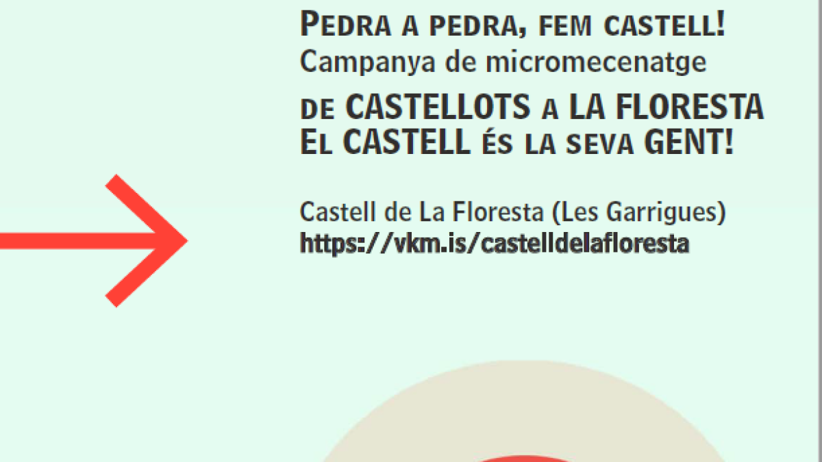 Cartel promocional de la iniciativa de los Amics del Castell de la Floresta