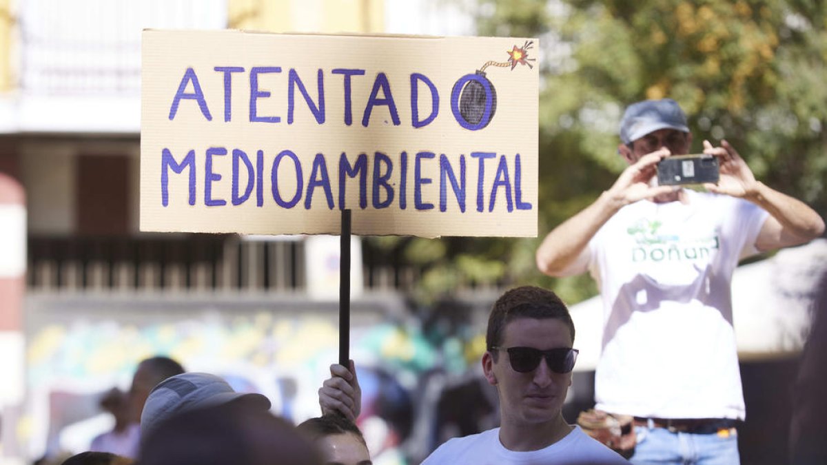 Milers de persones van sortir ahir als carrers en defensa de Doñana.