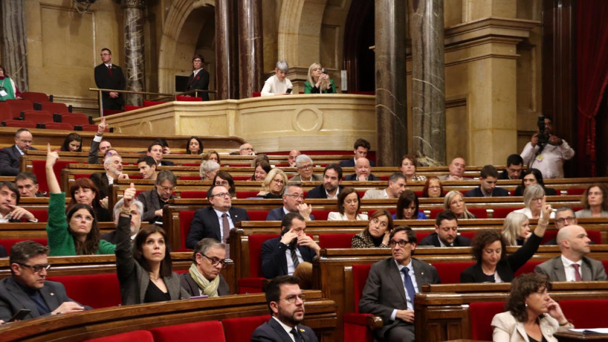 El ple del Parlament reunit dimecres passat.