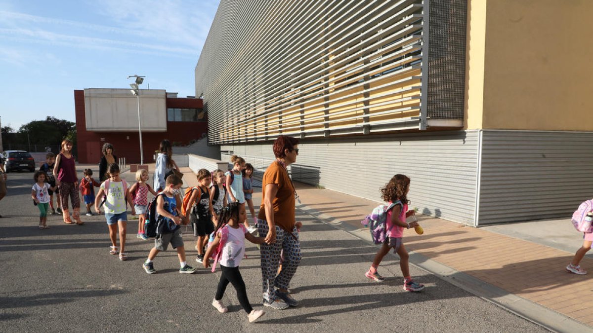 Escolars el primer dia d’aquest curs, el setembre passat.