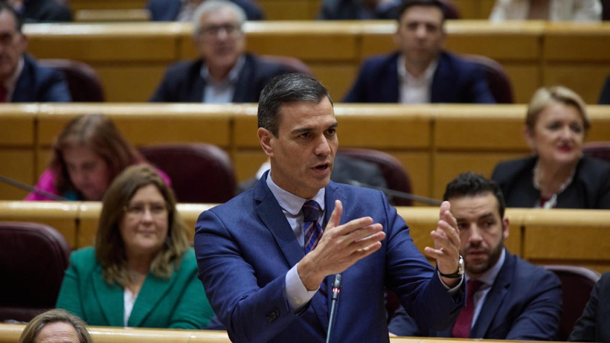 Pedro Sánchez va participar ahir en sessions de control al Congrés i al Senat.