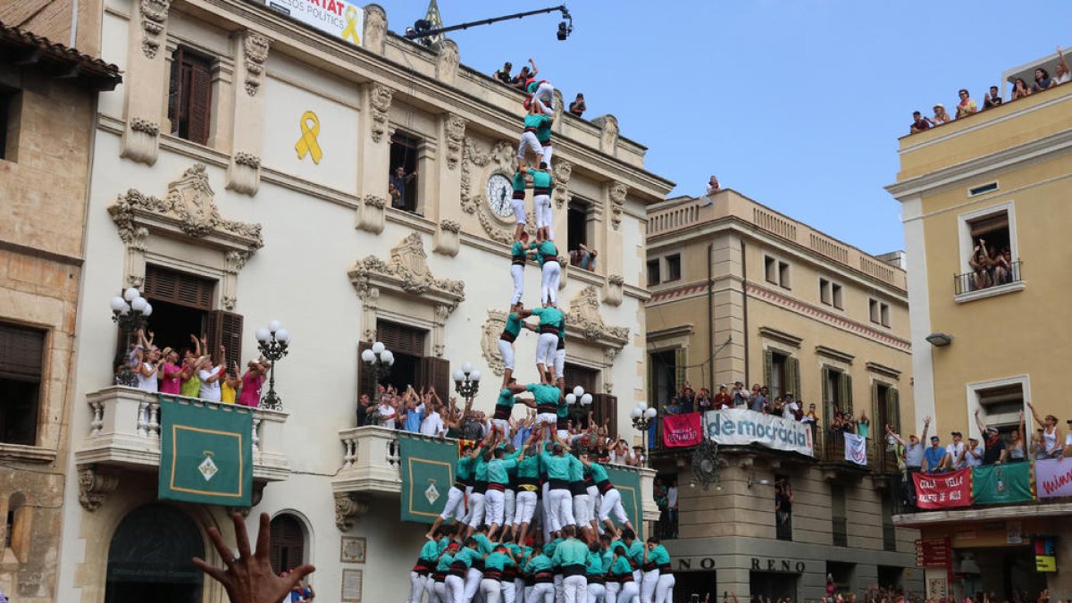 Castells de gama extra en la primera Diada postCovid de Sant Fèlix de Vilafranca