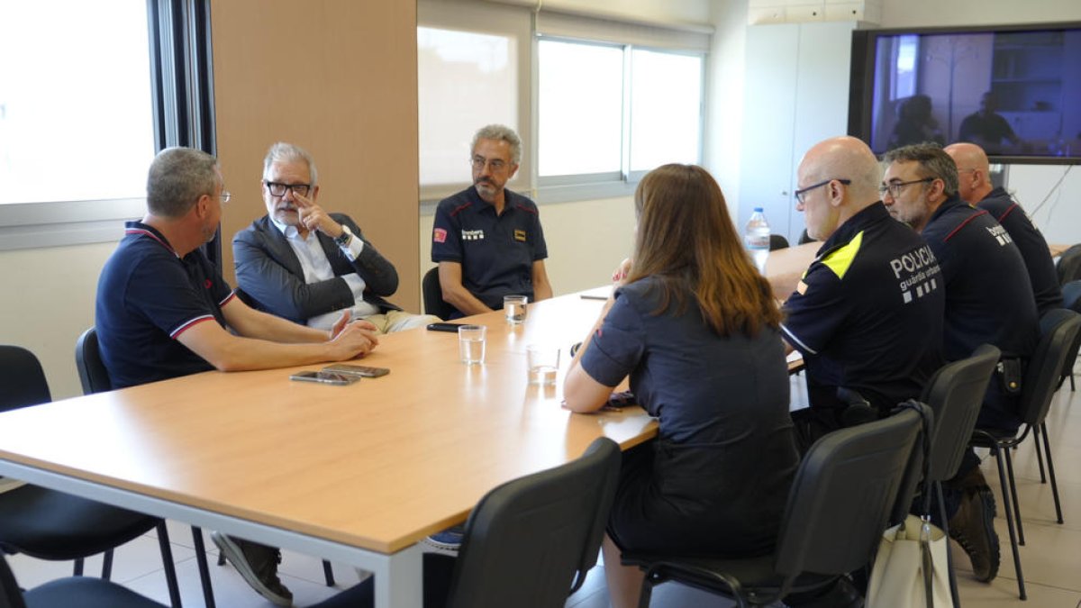 Imagen de la reunión que tuvo lugar ayer por la mañana. 