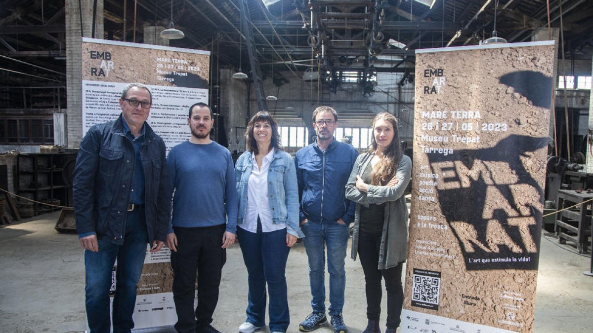 Imatge de la presentació del festival, ahir a l’antiga fàbrica J. Trepat de Tàrrega.