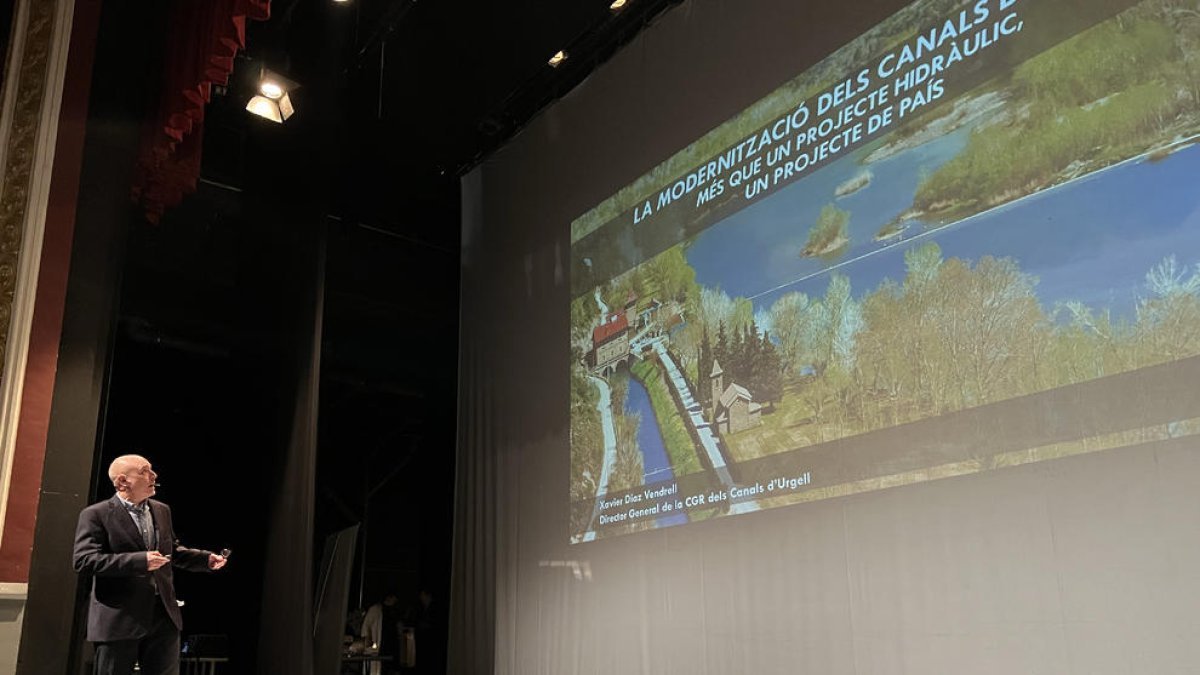 La presentación de la modernización estuvo a cargo del director general del Canal d’Urgell, Xavier Díaz.