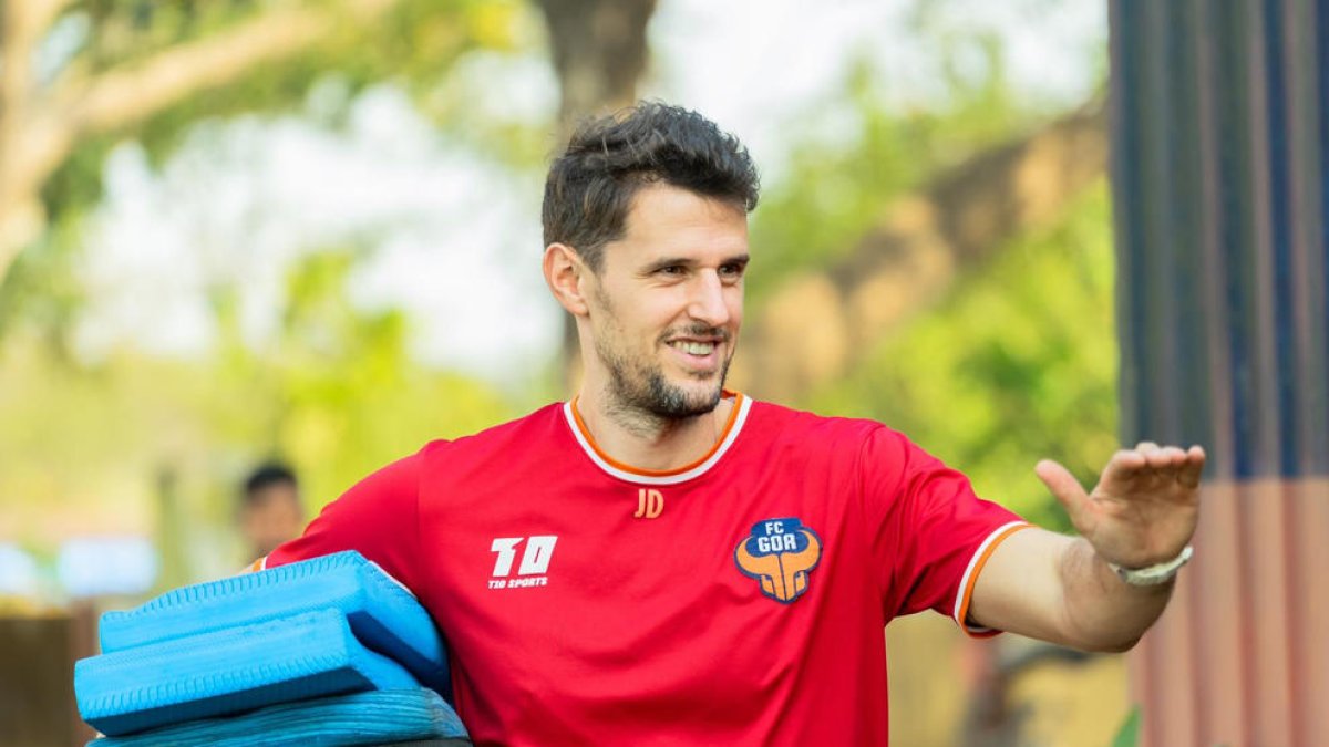 Joel Donés, en una sessió amb l’FC Goa, de l’Índia, d’aquesta temporada passada.