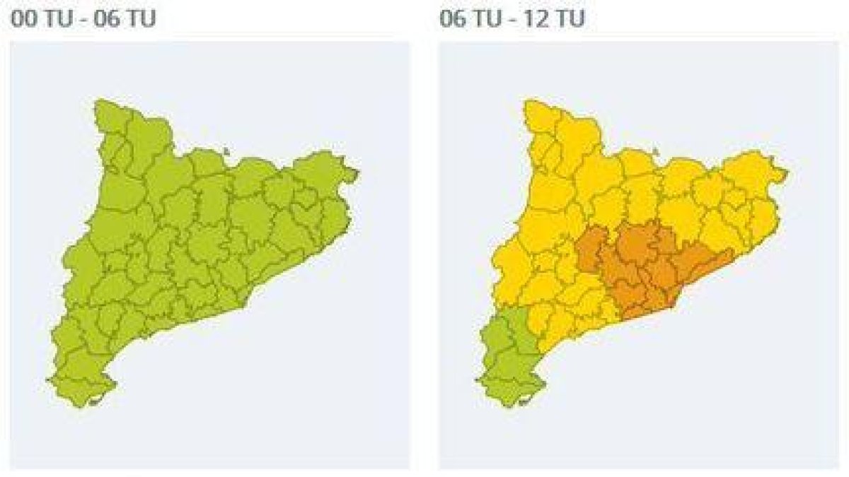 Mapa de peligro meteorológico para el miércoles 31 de agosto.