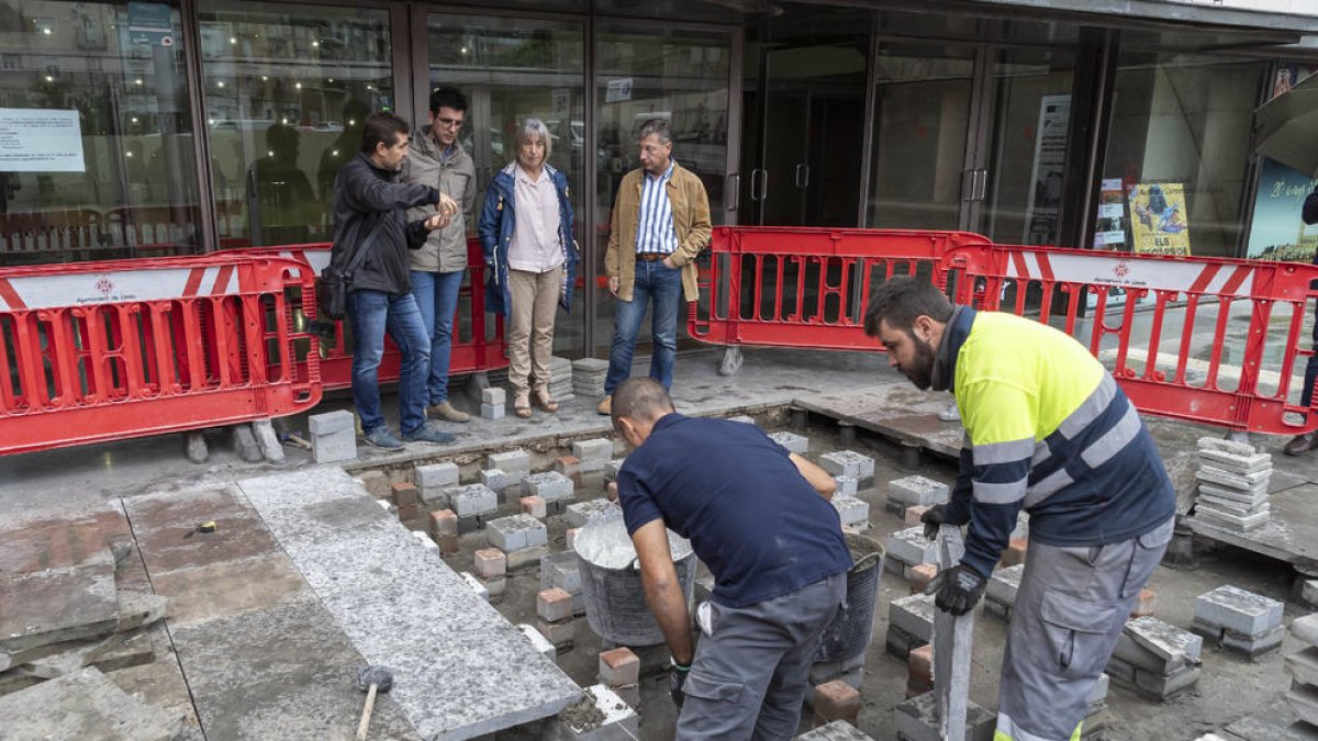 Mejora del pavimento en calles peatonales