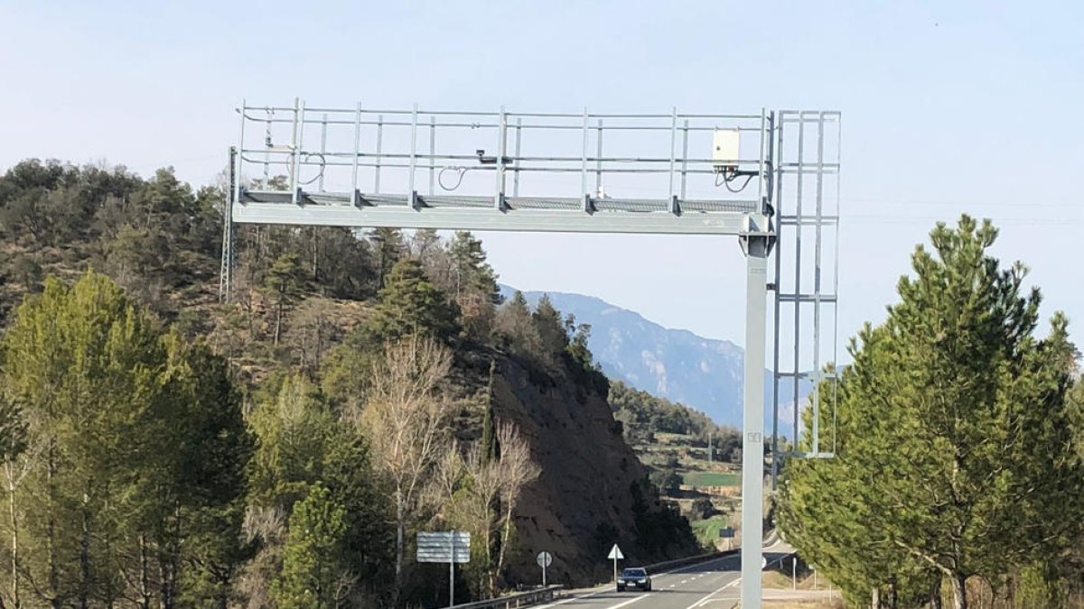 El radar de tramo, sin cámaras el pasado mes de marzo. 