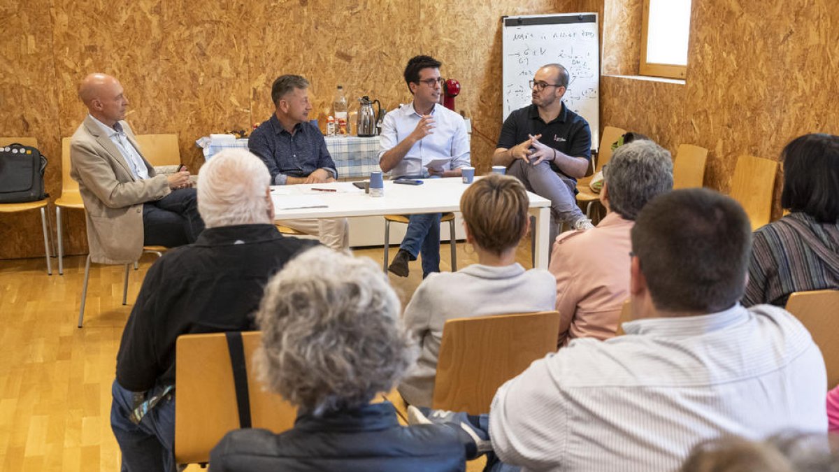 El acto sobre cultura y patrimonio que celebró ayer Junts. 