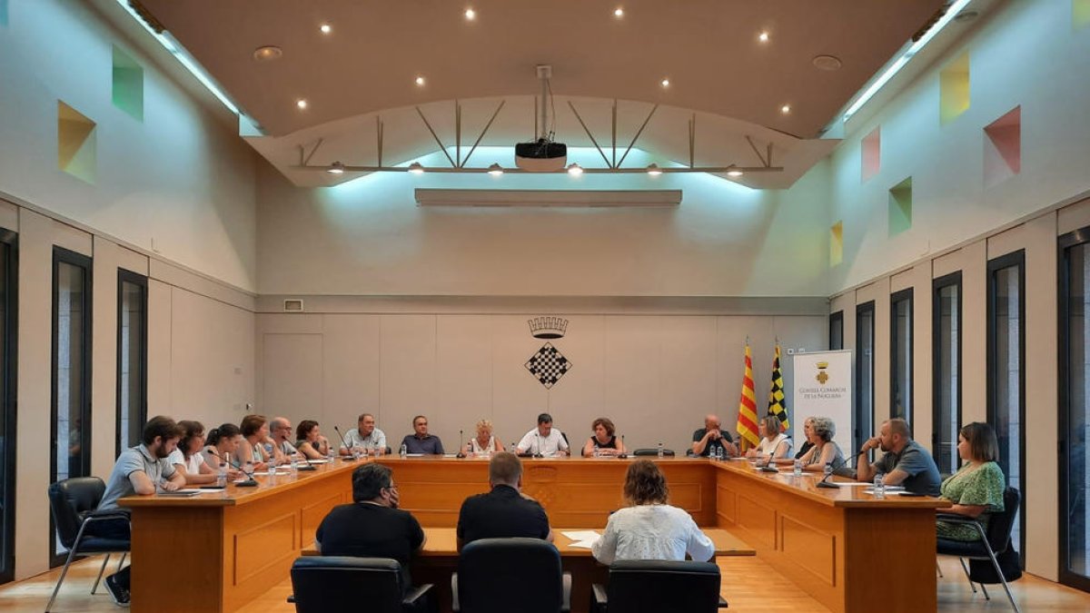 El ple del cartipàs del consell de la Noguera, ahir.