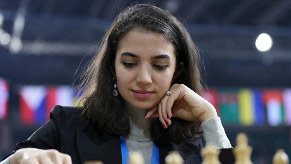 La jugadora iraniana Sara Khadem, durant una partida.