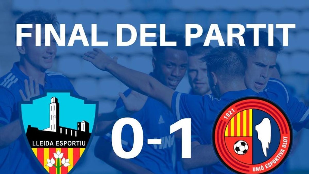 Resultat del Lleida Esportiu 0 – Olot 1