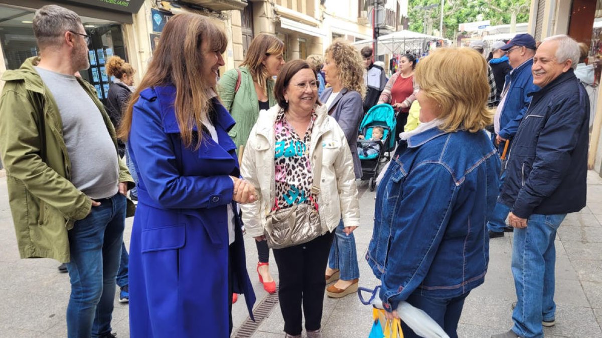 Laura Borràs va visitar dilluns Tàrrega.