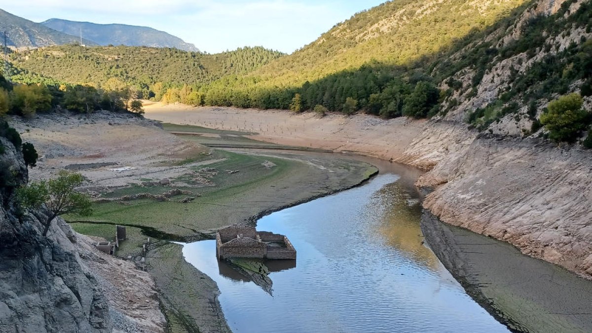 La cua del pantà d’Oliana el novembre de l’any passat.