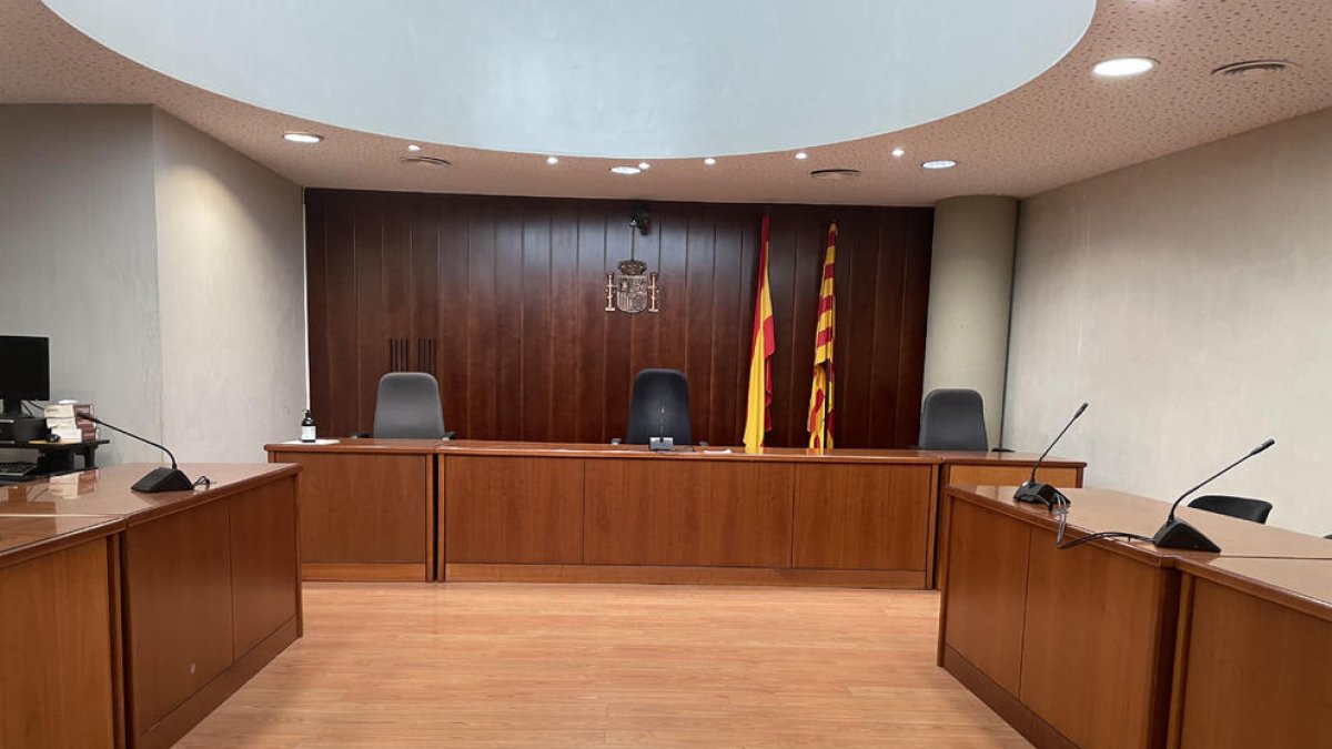 Imatge de la sala de vista de l’Audiència de Lleida.