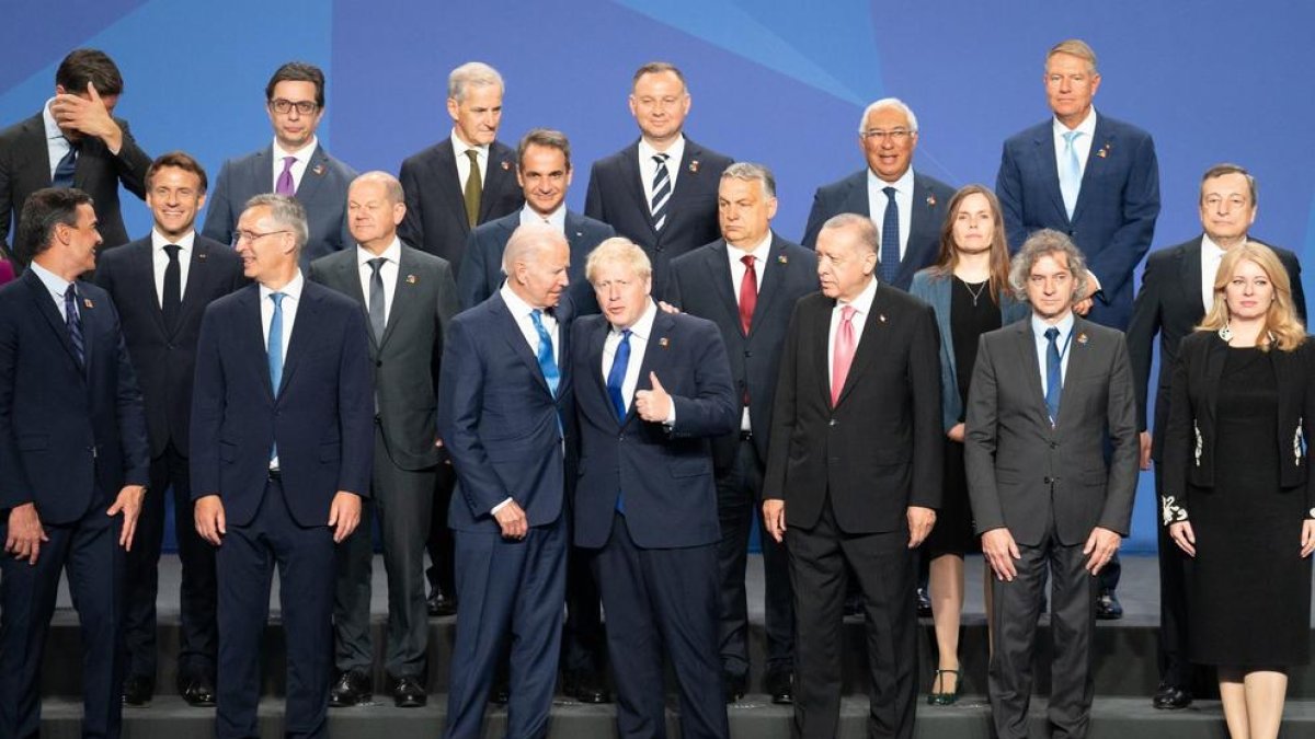 Foto de familia de la cumbre de la OTAN en Madrid.