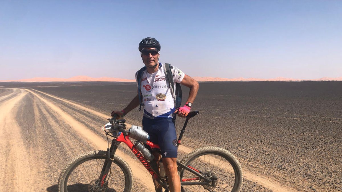 Jaume rovira, en la primera participació a la Titan Desert.