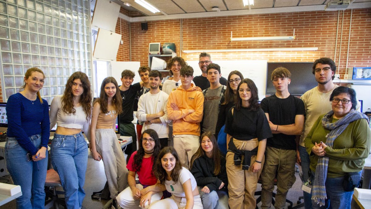 Alumnes i docents de l’institut Caparrella i del centre Stimmatini de Verona.
