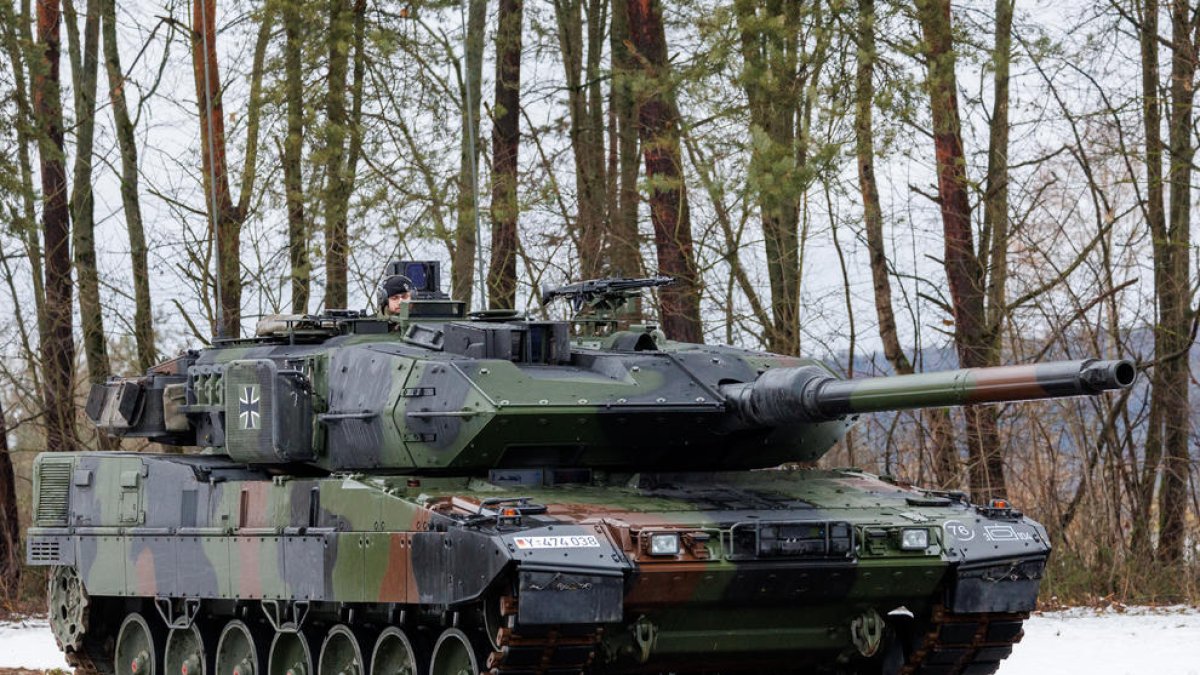 Un tanc Leopard 2 alemany.