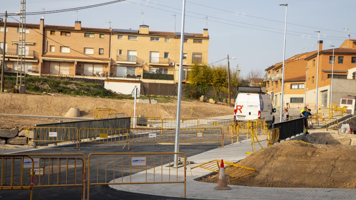 La entrada a Juneda desde la N-240 en la zona de la Cooperativa, en terrenos inundables.