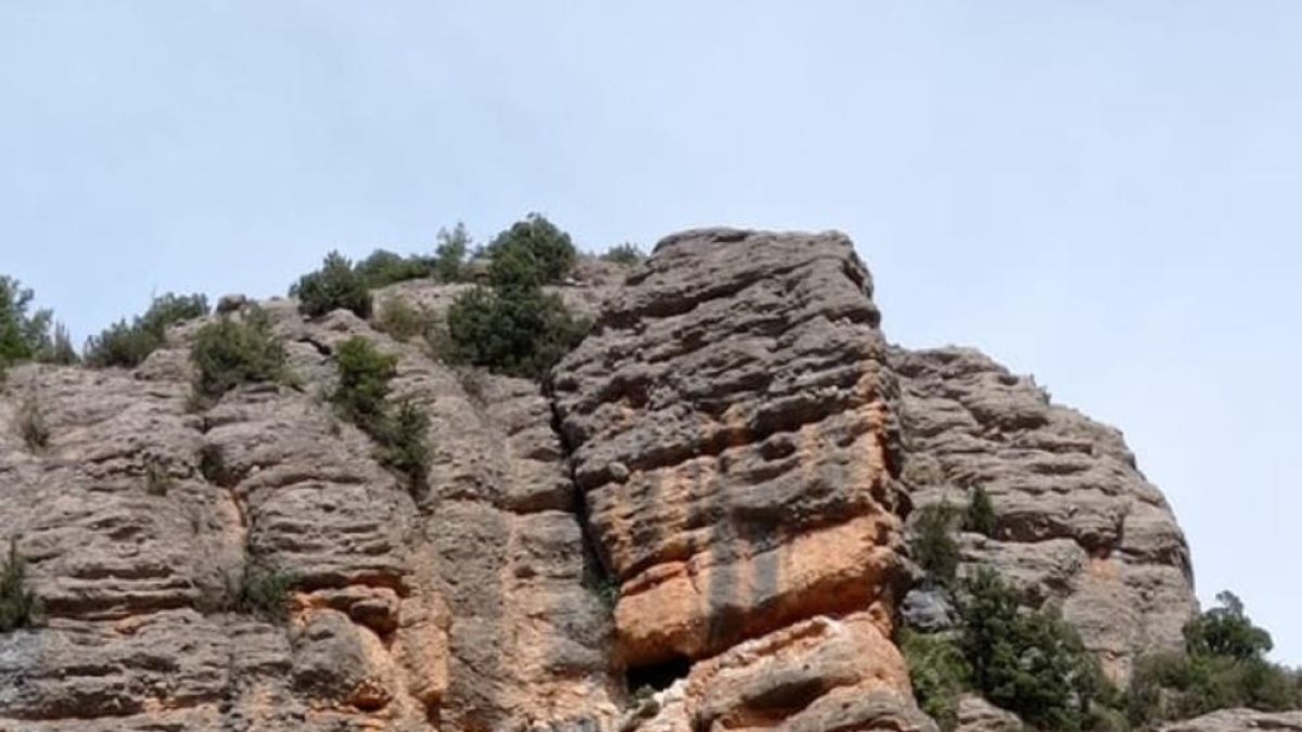 Zona de Collegats on quatre persones van obrir una via d'escalada sense autorització.